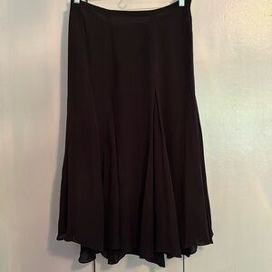 Lauren Skirt Size 8 Black a-line sheer outer, lined